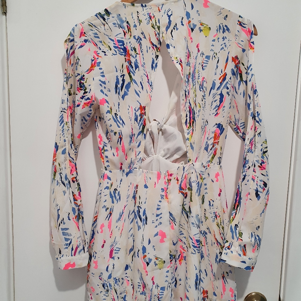 NuClad size small white/neon long sleeve playsuit - Picture 7 of 7